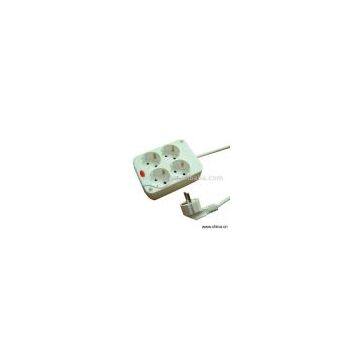 Sell 4-Way Square Germany socket with Luminous Indicator