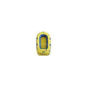Roll Up Plastic PVC Inflatable Boat Yellow Portable For Challenge