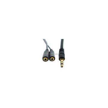 Brand New 3.5mm Male to 2 Female Audio Splitter Adapter Cable