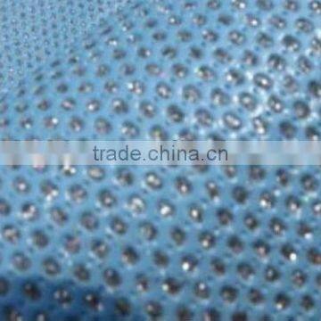 Guangzhou PVC punching leather with brightness for sofa