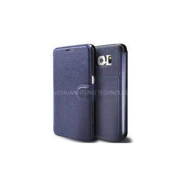 Blue Leather Case For Samsung Galaxy S6