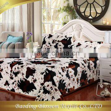 Microfiber Blanket HRM Printed Fleece Blanket Double Ply Bedding Blanket Cloudy Printing Fleece Quilt