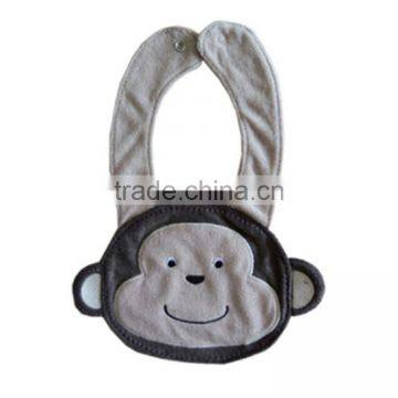 Brown Monkey Cotton Infant Bandana Bibs
