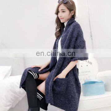 New Fashion Oem Thick Acrylic Knitted Infinity Pocket Scarf photo-4