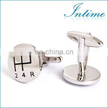 Hot Sale Silver Car gears Men Cufflinks