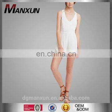 Wholesale China Dresses Short Slim Jumpsuit For Woman Nice Crochet Cutout Back Romper