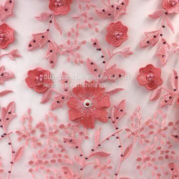 Fabric Tulle Lace Trustwin Embroidered 3d Flower Lace Fabric photo-2