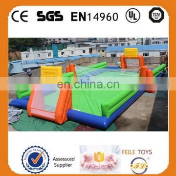 hot sale inflatable water football pitch