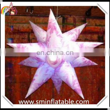 Colorful inflatable led star, lighting star , ceiling light decoration for party , stage,event