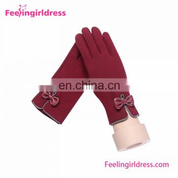 Customized Touch Screen Gloves Elegant Ladies Winter Gloves