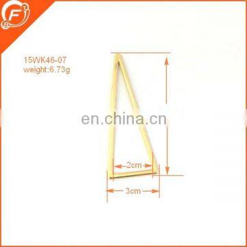 fantastic imitation gold color triangular shape metal accessory for clothes belt