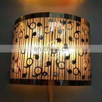 Industrial metal half round colored lamp shade with stainless steel