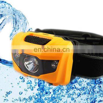 IP65 AAA Battery White + Red Light 80lm 3Watt Waterproof AAA LED Headlamp