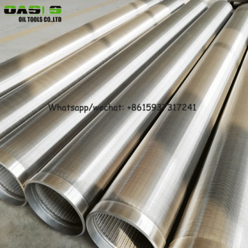 Stainless Steel Continuous slot wire wrapped Johnson water well screens pipe