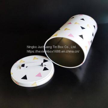 Round Tin With Handle 112 x 180 Christmas Tin Buckets Pail Customized Color photo-3