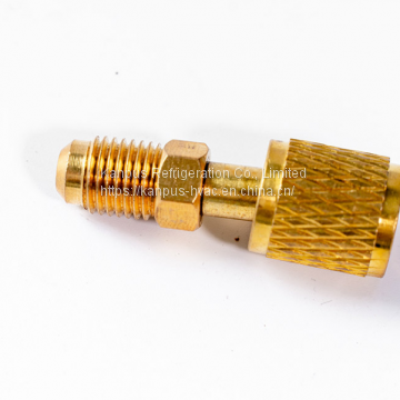 R410 refrigerant brass switch connector with brass cap (brass fitting)