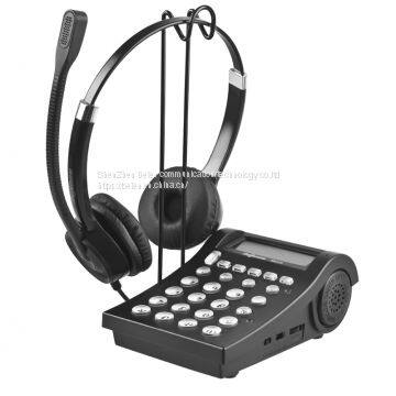 China BN220 business telephone +CS12 business telephone headset for call center