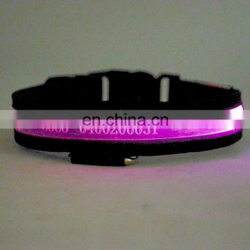 Noble lettering custom LED pet light collar flash dog collar