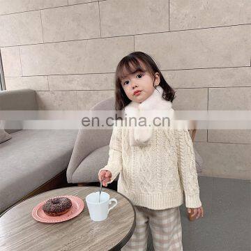 6505/ High Quality Warm Kid Winter Scarf Super Soft Faux Rabbit Wool Fashion Scarf for Boys and Girls photo-2