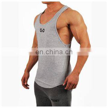 Bodybuilding Fitness Custom Logo Printing Design Mens Gym Men Cotton Polyester Tank Tops photo-3
