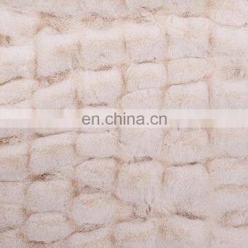 Wholesale Solid Stretch Rabbit Faux Fur Fabric for Blanket Apparel Coat photo-2