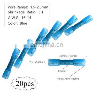 Hampool Multiple Types 50pcs Copper Wiring Accessories Automotive Shrinkable Wire Butt Connectors photo-5