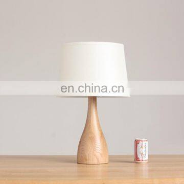 Ad CE Rosh TUV Contemporary Wood Wooden Table Lamp With White Square Drum Fabric Shade Hot Selling Lights Coffee Table
