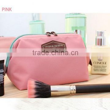 Technical brushes pink cosmetic makeup bag