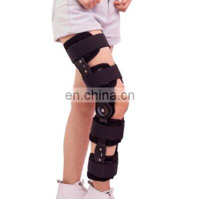 Adjustable medical aluminum leg supporter hinge knee brace support for walking