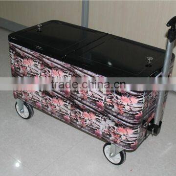 Galvanized Bottle Holders Cooler for Beer with Wheel