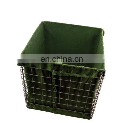 Heavily Galvanized Hesco Defensive Barrier for Military Bastion Covered With Geotextile Cloth