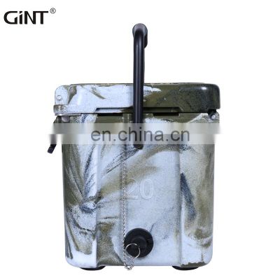 Gint Double wall LLDP 20QT PU cooler box Double wall LLDPE thermal Customized Logo camo mix color Cooler for camping with handle