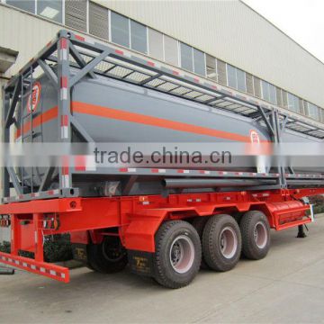 3 axles acid transport container tanker semi trailer