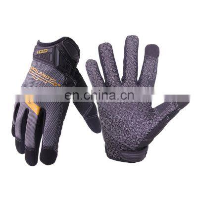 HANDLANDY HPPE Level 5 Cut Resistant Touch Screen Assembly Construction Work Gloves Rigger Gloves Heavy Duty Mechanic Gloves