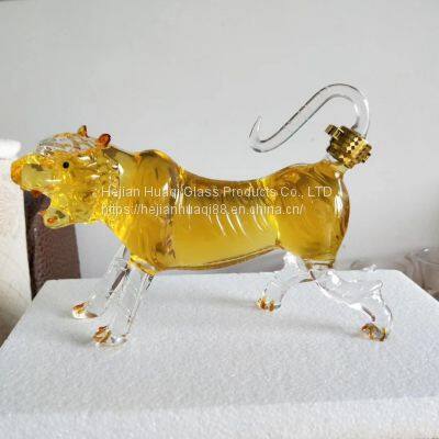 Chinese Glass Craft Products Factory Twelve Zodiac Bottle Set Support to Map Customization photo-3