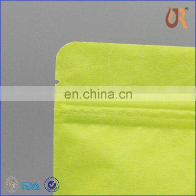 Customized Food Package Stand up Pouch Green Rice Paper Bag With Clear Window photo-3