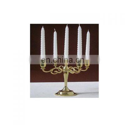 5 lights small golden candelabra