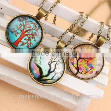 antique bronze tree of life family tree jewelry pendant necklace