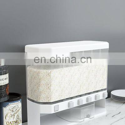 2021 New Grain Dispenser Storage Box Container 12kg Cereals and Grain Dispenser Supermarket Dry Food Storage