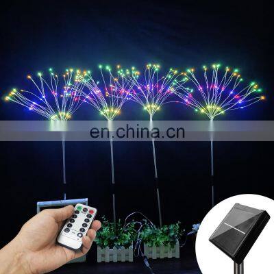 Holiday Dandelion Wedding Decoration Lighting Solar Led String Light Outdoor Waterproof Med Starburst Firework Lights For Garden