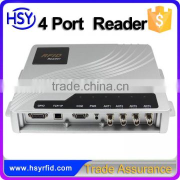 HSY-LF004 UHF RS232 RS485 RJ45 TCP/IP 4 ports long range rfid reader manufacturer in China