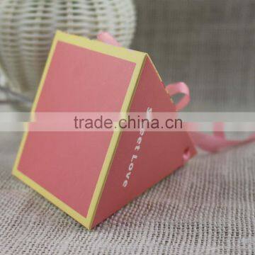 2016 Various Colors Creative Triangle Assembly Wedding Candy Box