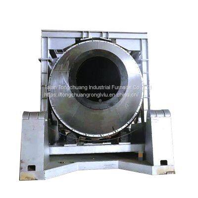 Rotary furnace,  rotary furnace for waste aluminum treatment, 6T dump rotary furnace