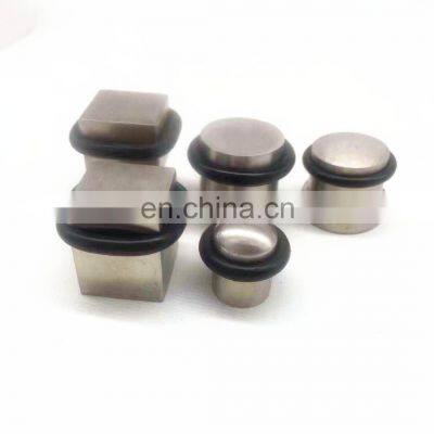 Cylindrical Floor Mount Mini Door Stopper With Ring Rubber Bumper Heavy Duty Doorstop photo-5