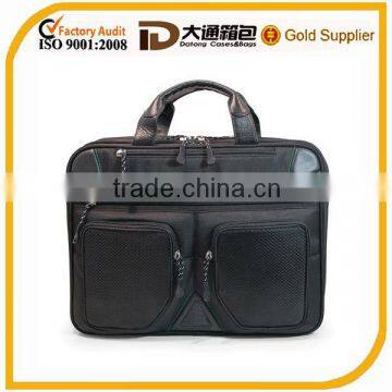 Convenient superior polyester laptop bag with shock-absorbing elastic shoulder strap