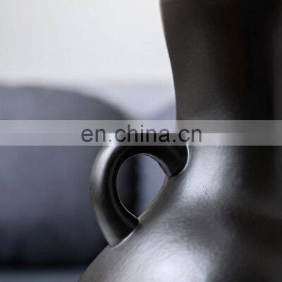 Figurines Creative Design Model Home Decorative Abstract Handmade Body Base Large Art Ceramic Flower Vase photo-5