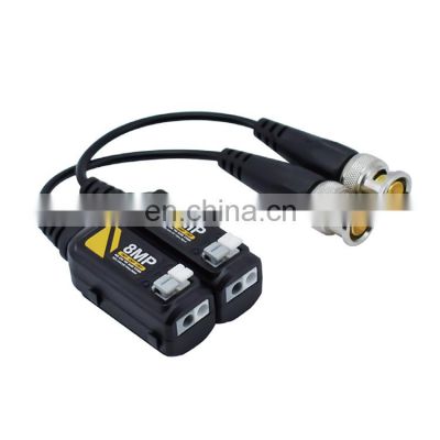 8MP balun twisted pair transmitter Coaxial UTP BNC male HD single channel passive video for video audio cctv accessories