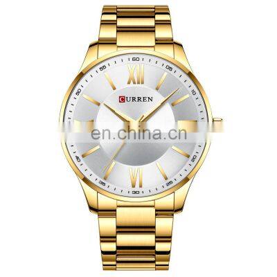 CURREN Hot selling waterproof quartz watch business men watch leisure steel belt watch