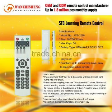 up to 25 learning keys high quality STB/set top box learning remote control manufacturer