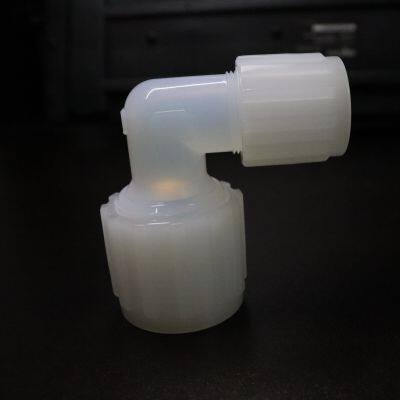 PFA Flared Elbow DAIKIN Raw Material Right Angle Fitting High Temperature Resistant Plastic Joint 1/4″ to 1″ Pipeline Connection photo-3